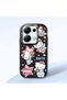 Poco M6 Pro 4g Compatible Case Camera Protector Black Silicone Couple Phone Case Kitty Pattern
