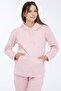 Pregnant Women's Cotton Hooded Maternity Tracksuit Set Pink-26202 - 7