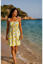 Patterned Strappy Gipeli Cotton Mini Dress