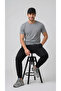 Men's Gray Regular Full-Fit Crew Neck T-Shirt - 3