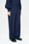 Women's Striped Patterned Tie-Waist Palazzo Trousers - 2