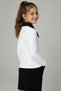 White Long-Sleeved Basic T-Shirt - Non-Sweating, Flexible Fabric, Cotton, Seasonal White Long-Sleeved Girls' T-Shirt - 5