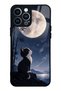 iPhone 13 Pro Max Moon Guardian Kitty Design Glossy Phone Case