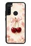 Xiaomi Redmi Note 8 Glossy Phone Case with Cherry Pearl Ribbon Design