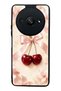 Xiaomi Redmi A3 Glossy Phone Case with Cherry Pearl Ribbon Design