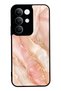 Realme C85 Glossy Phone Case with Blush Gold Marble Design