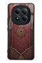 Xiaomi Redmi Note 15 Pro 4g Burgundy Glossy Phone Case with Ottoman Emblem Design