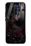 Xiaomi Redmi 9 Glossy Phone Case with Crimson Moon Rose Design