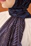 Riva Shawl Tencel Boston Fern Blue Black - 4