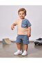 Boy's Summer Pocket Detailed T-Shirt and Shorts Set for Ages 2-3-4-5-6, 2-Piece Top and Bottom Set