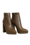 Mink Leather Platform High Heeled Women's Boots - 2