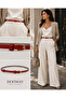 Elegantly Designed Thin 1 cm Women's Belt with Minimal Buckle, Compatible with Trousers, Jackets, Dresses, and Shirts