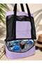 Mesh Beach Bag with Thermal Compartment, Large Size Sea and Picnic Bag with Cooler Compartment, Pink - 6