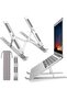 Foldable Aluminum Laptop Stand, Adjustable Height, Portable Ergonomic Riser