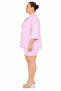 Plus Size Polo Collar Metal Accessory Detailed Comfortable Fit Women's Blouse - 6