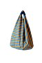 Hande Dizayn Valentine's Mother's Day Yellow Turquoise Striped Origami Model Shoulder Bag - 4