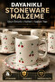 6-Person Ceramic Coffee Cup Set with Round Presentation Plate Porcelain Turkish Coffee Cup Set - 3