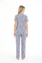 Women's 95% Viscose Floral Patterned Maternity & Postpartum Buttoned Pajama Set - 7