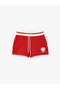 Cotton Blend Waist-Tie Printed Mini Shorts - 4