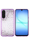 Galaxy A26 Case Camera Raised Glittery Drop Stone Silicone Vrdr