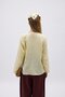 Pile Detailed V-Neck Shirt Yellow - 6
