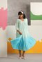 Cotton Mulmul Embroidered Ombre Dress for Women – Indian Ethnic Dress with V-Neck, Casual -Daily Wear - 5