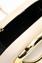 Gold Ring Detailed Faux Leather Women's Evening Dress Bag Sydney Cream - 5