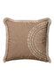 Bohemian Sun Patterned Stylish Fringed Pillowcase - Luminous Geometric Modern Cream Tassel Throw Pillow Cover - 3