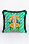 Peachy Tropical Fruit Cocktail Fringe Pillowcase - Summer Retro Turquoise Tassel Throw Pillow Cover - 7