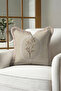 Floral Patterned Beige Elegant Fringed Pillowcase - Botanical Country Cream Mink Tassel Throw Pillow Cover - 4