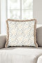 Elegant Floral Botanical Pattern Fringed Pillowcase - Natural Floral Beige Mink Tassel Throw Pillow Cover - 4