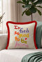 Positive Slogan Colorful Text Fringed Pillowcase - Cheerful Pop Art Cream Burgundy Tasseled Throw Pillow Cover - 5