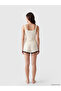 Esvab • Modern & Distinctive Lace Detailed Polka Dot Women's Shorts Pajama Set - 4