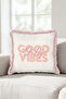 Typography Good Vibes Elegant Fringe Pillowcase-Romantic Lettering Boho Pink Tassel Throw Pillow Cover - 7