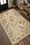 Flower Leaf Patterned Non-Slip Base Machine Washable Digital Printed Chenille Carpet Rug Runner - 6