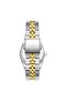 Men's Wristwatch with Calendar Dual Color Gold Silver Steel Band Smoked Dial Date Display - 4