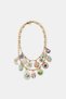 Zr Model Swinging Enamel Charms Set of 2 Necklaces