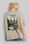 Amsterdam Netherlands 2 Beige Oversize Country City Back Printed Unisex T-Shirt 100% Cotton Premium - 3