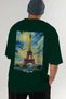Eiffel Tower France Green Oversize Country City Back Printed Unisex T-Shirt 100% Cotton Premium - 7