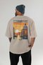 Venice Italy 2 Beige Oversize Country City Back Printed Unisex T-Shirt 100% Cotton Premium - 4