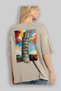 Pisa Tower Italy Beige Oversize Country City Back Printed Unisex T-Shirt 100% Cotton Premium - 3