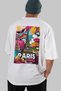 Paris France 4 White Oversize Country City Back Printed Unisex T-Shirt 100% Cotton Premium - 6