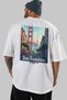 San Francisco Usa White Oversize Country City Back Printed Unisex T-Shirt 100% Cotton Premium - 5