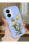 Vivo Y16 Compatible Case Camera Protector Blue Silicone Couple Phone Case Butterfly Pattern