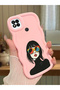 Redmi 10A Compatible Case Camera Protector Pink Silicone Couple Phone Case Girl Pattern
