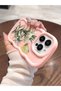 iPhone 12 Pro Compatible Case Camera Protector Pink Silicone Couple Phone Case Butterfly Pattern - 5