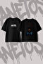 The Weeknd Heartless Design Back Printed Cotton Black Oversize T-Shirt