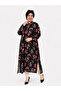 Women's Large Size Floral Pattern Feramuarli Tunic - 4