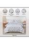 Margaret 3-piece Full Comforter Set 160x220cm - Grey - 4