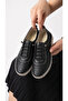 Eren 0530 Black Full Orthopedic Silicone Sole Comfortable Daily Women's Shoes